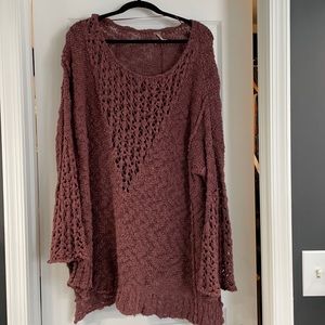 Free people bell sleeve sweater size M